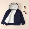 Fábrica de Marca Dropshipping Cárdigan Infantil Sudadera Cálida con Forro Polar Sudadera con Capucha para Niños Polar Austriaco Camisa con Cremallera para Bebé con Capucha