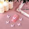 Moda Popular Arte de Uñas Coloridas Mariposas 3D Decoraciones Pintadas Dibujos Animados 3D Iridiscentes Decoraciones de Uñas DIY