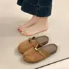 Mules cerrados estilo Birkenstock de suela gruesa para mujer, nuevos sandalias slip-on vintage primavera/verano 2026