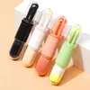 Pincel de Maquiagem Portátil, Pincel para Blush Multifuncional Quatro em Um, Pincel para Pó Coberto, Conjunto de Pincéis para Sombra, Conjunto Mini de Pincéis de Maquiagem