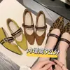 Aumento de altura interna 5cm~Sapatos Mary Jane para mulheres, novidade primavera 2026, sapatos de salto baixo retrô de sola macia com tira em T