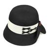 Sombrero de pescador dividido para mujer, sombrero de sol de verano con lazo pequeño, sombrero de lavabo, sombrero de playa informal, sombrero de paja plegable