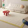 Alfombra de sala de estar estilo dopamina, sofá y mesa de centro color crema, alfombra antideslizante, alfombrilla de noche para habitación infantil estilo ins, felpudo