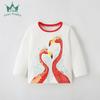 Otoño e Invierno Nuevo Estilo Europeo y Americano Camisetas de Manga Larga para Niños Patrón de Dibujos Animados para Niños Jersey de Cuello Redondo Tops para Bebé