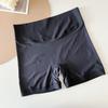 NA015 2 em 1 Seda de Gelo Calça de Segurança Voadora Naked Base Cintura Alta Modelagem Abdominal Anti-deslizamento Sem Marca Sem Desgaste Roupa Íntima