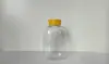 Potes de Plástico Transparente com Tampas Coloridas Descartáveis, Latas de Embalagem de Bebidas Pet, Biscoitos para Assar, Lanches, Potes Transparentes, Potes Selados