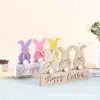 Decoración de Fiesta Conejito de Pascua de Amazon Adornos de Escritorio Productos para el Hogar Productos de Madera Artesanía de Madera Creativa para el Hogar