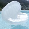 Fila flotante de concha de PVC Cama flotante inflable de concha de perla Silla lounge acuática Plegable portátil para exteriores
