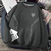 Sudadera de Cuello Redondo para Hombre, Marca de Tendencia Otoñal, Versátil Estampada Holgada de Manga Larga, Atuendo Unisex para Pareja, Top de Estudiante