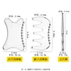 Raspador Facial de Acero Inoxidable Forma de Corazón Cuchillo de Fascia Palo de Masaje Portátil Palo para Drenaje de Meridianos Palo para Puntos de Pies Palo para Estirar Tendones