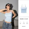 Camisole Color Block Estilo Desejo Puro Falso Duas Peças, Nova Tendência de Verão Slim Fit Curta Casual Peça Externa e Interna