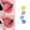 Aleación de Titanio G23 Borde Ondulado Jelly Aobao Aurora Oper Uña Enterrada F136 Uña de Lengua Arete para Perforación Joyería