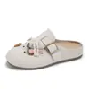 Medias Pantuflas Birkenstock para Mujer 2026 Primavera Nuevo Estilo Exterior Suela Gruesa Punta Cerrada Medias Pantuflas Slip-On 88-7560