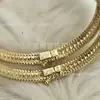 Pulseira de Diamante Inteira com Borda de Contas Rolantes V Ouro Acabamento Fino Estilo Versátil de Moda de Luxo Leve Europeu e Americano Pulseira de Contas para Mulheres Direto do Fabricante