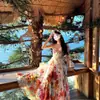 Atuendos de Viaje para Maldivas y Tailandia: Vestido Largo Floral con Tirantes para Mujer para Vacaciones en la Playa de Sanya
