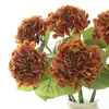 Flor Artificial de Hortensia Película de Impresión 3D Se Siente Hortensia Boda Decoración de Boda Sala de Estar Flor Decorativa Material de Flor Artificial