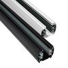 Riel para lámpara de riel de cuatro hilos de montaje en superficie, riel de aluminio engrosado de cuatro hilos y tres circuitos, tira de riel de cobre plano, conector de riel para lámpara de riel