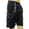 Europa y Estados Unidos joyería transfronteriza punk hip-hop decoración de cabeza de calavera cadena de cintura de metal cadena de pantalones de múltiples capas para mujer cadena de pantalones al por mayor en stock
