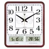Reloj de Pared Cuadrado para Sala de Estar Silencioso Reloj Electrónico Moderno Casual de Moda Calendario Doméstico Creativo Reloj de Cuarzo