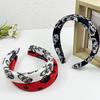 Nueva Diadema de Moda con Estampado Divertido de Calavera Transfronteriza Accesorios para el Cabello Diadema de Esponja Antideslizante de Ala Ancha para Halloween