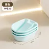 Bacia de Lavar para Casa Espessa Integrada Bacia para Lavar o Rosto de Dormitório Estudantil Tamanho Grande Bacia com Tábua de Esfregar para Lavar Rosto Roupas Íntimas Meias Roupas de Bebê
