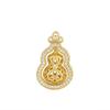 Collar de calabaza Xiangyun giratoria de plata esterlina S395 para mujer, nuevo estilo chino, colgante giratorio Fu verde, artesanía antigua en 3D.
