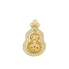 Collar de calabaza Xiangyun giratoria de plata esterlina S395 para mujer, nuevo estilo chino, colgante giratorio Fu verde, artesanía antigua en 3D.