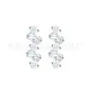 Pendientes de Titanio F136 Incrustados con Circonita 5A Redondos Cuadrados Clavos de Labio Aleación de Titanio G23 Body Piercing Joyería para Orejas Clavos de Hueso de la Oreja