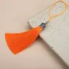 8cm borla de cloisonné borla tapa de aleación borla seda de poliéster marcador colgante accesorios de joyería precio grande excelente
