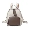 Mochila de Couro Genuíno Fashion 2024 para Mulheres de Alta Qualidade para Viagem e Uso Diário Mochila Casual de Grande Capacidade com Cor Contrastante para Mulheres