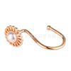 Gancho metálico con diseño de flor de oro rosa de Amazon, para cortina de ducha, para baño