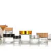 Botella de Vidrio Mate para Crema Botella para Crema Facial 5G10G Botella de Vidrio Mate para Contorno de Ojos Botella de Cosméticos Portátil Botella para Mascarilla