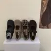 Nuevos Zapatos Peludos Otoño e Invierno 2025, Zapatos Birkenstock con Forro de Lana Polar, Mocasines Slip-On Estampado de Leopardo, Zapatos Mary Jane