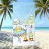 Toalla de Playa con Estampado de Perro Pudín de Sanrio, Absorbente de Agua, Secado Rápido, Fibra Ultrafina, Toalla de Baño para Vacaciones, Directo de Fábrica