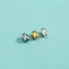 Mini Cuentas de Oliva Plata de Ley S925 Cuentas de Mijo Separador Pulsera de Cristal Pulsera de Perlas Cuentas Sueltas Grano de Arroz Accesorios de Bricolaje