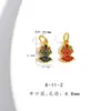 Colgante de Peces Dorados Koi de Buena Suerte en Oro de Arena Vietnamita de Larga Duración con Agujero para Accesorios DIY Cuerda para Pulseras