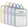 Bolsa Classificadora de Assuntos em L, Bolsa de Arquivo de Malha Transparente, Bolsa Tote Grande com Abertura Zíper para Provas de Estudante