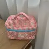 Estuche para lápices de gran capacidad y alto valor, nuevo modelo 2024, bolsa de almacenamiento con lazo a cuadros, neceser para niñas, estuche de papelería
