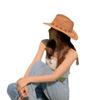 Chapéu de cowboy ocidental feminino verão ao ar livre montanhismo acampamento protetor solar sombra retro cavaleiro praia pescador chapéu