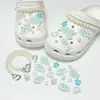 Novos charms de estrela-do-mar e água-viva transparentes para tamancos, fivelas de decoração para sapatos, charms de corrente de contas DIY removíveis
