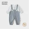 Mameluco de algodón para niña, nueva colección primavera y otoño, mameluco de bebé de manga larga, cálido y cómodo, también apto para niños, ropa para recién nacidos de otoño e invierno