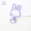Hebilla de Primavera Pintada de Colores Llavero de Conejito Giratorio Universal Color Caramelo Accesorios para Joyería DIY Aleación de Zinc
