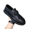 Otoño e Invierno Nuevos Zapatos de Frijol Tendencia de Moda Mocasines Slip-on Casual Cuero Zapatos de Cuero Transpirables y Apestosos Zapatos de Hombre