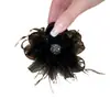 Pluma arco espalda cabeza alta gama grande tiburón otoño e invierno pinza para el pelo pinza clip volumen del cabello placa pinza para el pelo tocado