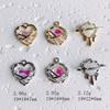 Accesorios para joyería DIY al por mayor dulce fresco viento derritiendo amor Colgante de Stars Hollow collar pendientes Colgante de joyería