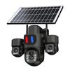 Suministro Transfronterizo de Cámaras de Vigilancia Rotatorias de Tres Pantallas y Tres Lentes sin Puntos Ciegos, Alimentadas por Energía Solar, Impermeables para Exteriores