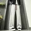 Pantalones Joggers de Patchwork a Cuadros Americanos Diseño para Hombre Pantalones Deportivos Plegados Marca de Moda Ligeramente Acampanados Rectos Pantalones Casuales
