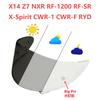 Visor para Casco X14 Compatible con Cascos Z7 Cwr1 Rf1200 X-Spirit Nxr Visor Galvanizado para Uso Diurno y Nocturno