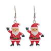 Pendientes de Navidad nuevos creativos simulación Papá Noel Alce Copos de nieve combinan con todo lindos de dibujos animados de resina