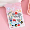 Pegatinas 5D tridimensionales con relieve para niñas, dibujos animados infantiles, autoadhesivas, impermeables, decoración DIY para funda de teléfono, patrones pequeños